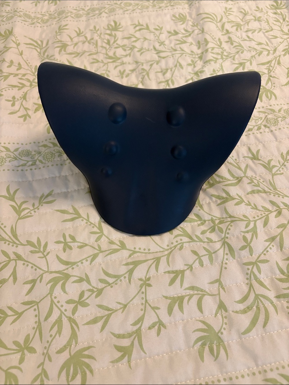 cervical neck and shoulder relaxer stretcher navy blue